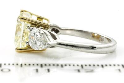 5.20ct Fancy Yellow Diamond Ring GIA SI1 - 8