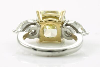 5.20ct Fancy Yellow Diamond Ring GIA SI1 - 9