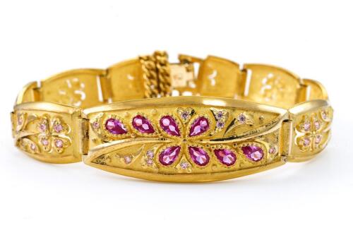 Ruby and Tourmaline Bracelet