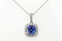 Tanzanite and Diamond Pendant