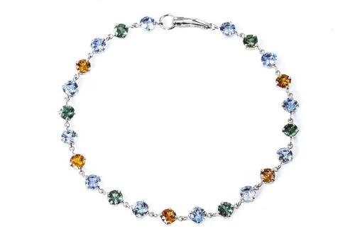 5.97ct Multi-Colour Sapphire Bracelet