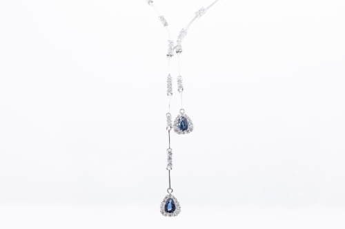 0.96ct Sapphire and Diamond Necklace