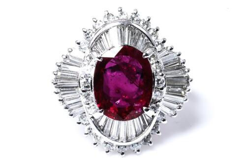 2.05ct Ruby and Diamond Ring