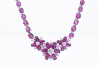 19.05ct Ruby and Diamond Necklace