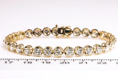 9.65ct Diamond Tennis Bracelet - 2