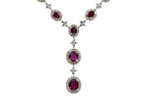 14.72ct Ruby and Diamond Necklace