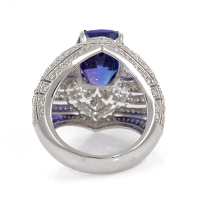 7.70ct Tanzanite and Diamond Ring - 5