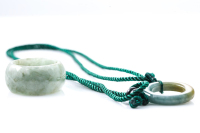 Natural Jade Ring and Pendant Set