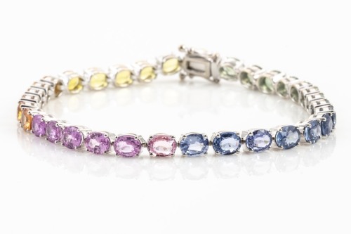 14.6ct Multi Colour Sapphire Bracelet