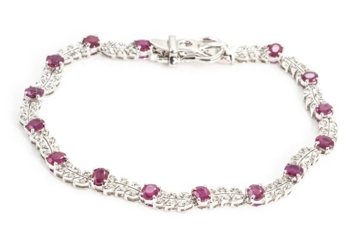 6.32ct Ruby and Diamond Bracelet