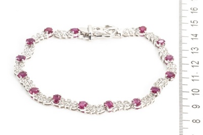 6.32ct Ruby and Diamond Bracelet - 3