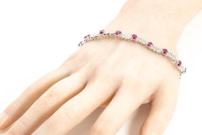 6.32ct Ruby and Diamond Bracelet - 7