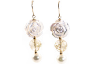 Akoya Pearl and Shell Earrings