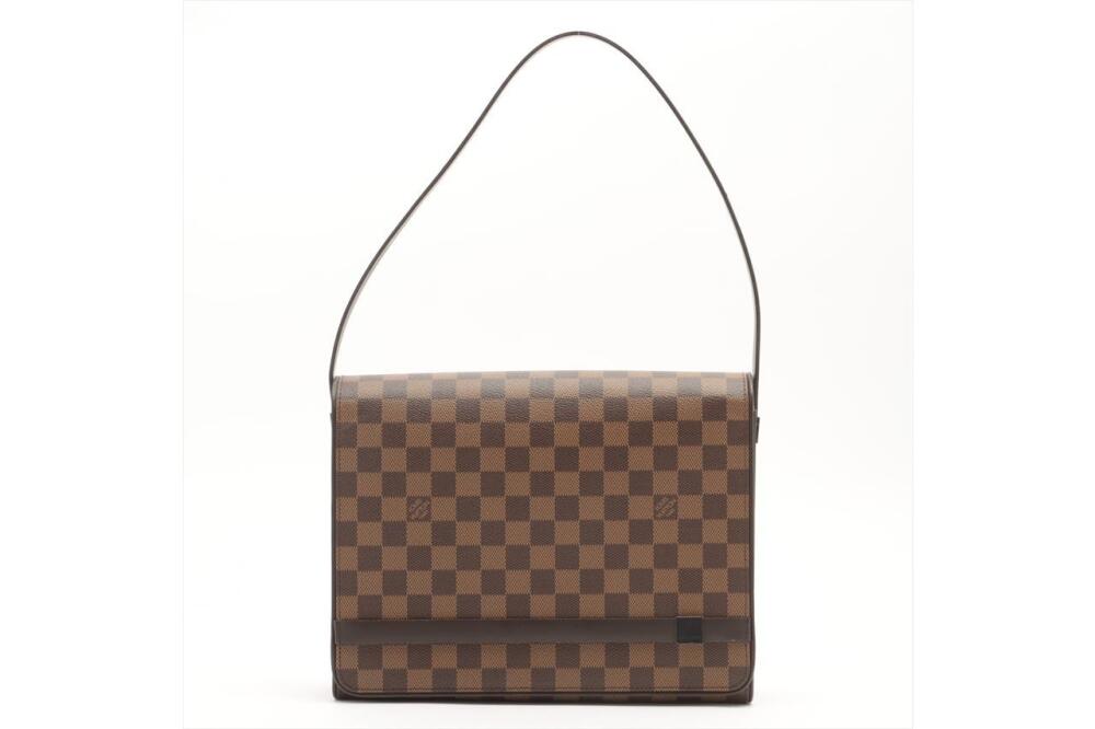 Sold at Auction: LV Checkered Print Crossbody Bag