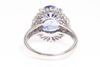 7.53ct Sapphire and Diamond Ring - 5