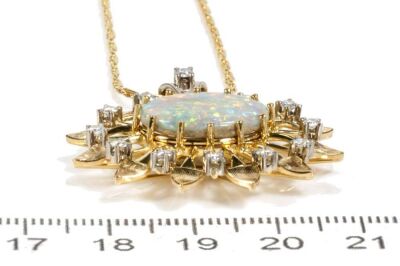 Opal and Diamond Pendant - 5