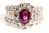 1.45ct Ruby and Diamond Ring