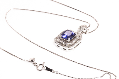 2.26ct Tanzanite and Diamond Pendant - 6