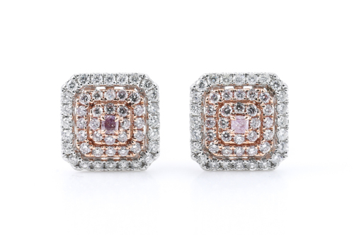 1.42ct Pink Diamond Earrings