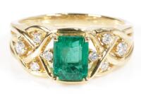 1.41ct Emerald and Diamond Ring