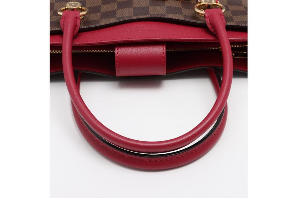 Louis+Vuitton+LV+Riverside+Red+Strap+Shoulder+Bag+Brown+Canvas for sale  online