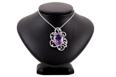 17.43ct Amethyst and Diamond Pendant