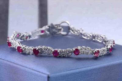 6.32ct Ruby and Diamond Bracelet - 9