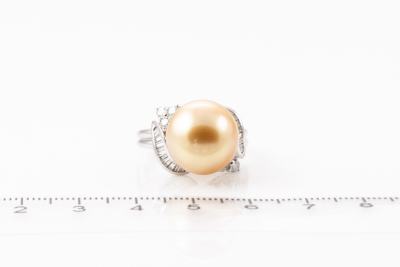 13.6mm South Sea Pearl and Diamond Ring - 2