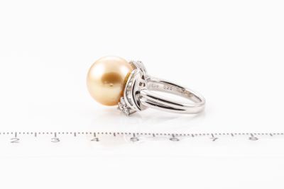 13.6mm South Sea Pearl and Diamond Ring - 3