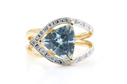 2.65ct Aquamarine and Diamond Ring