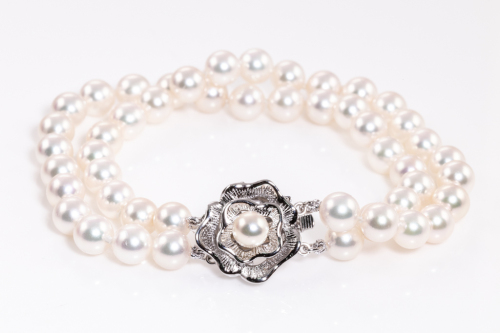 Two Row Akoya Pearl bracelet