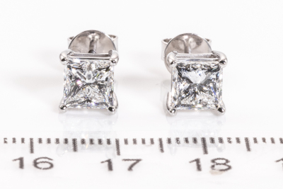3.01ct Diamond Stud Earrings GIA D-E SI1 - 6