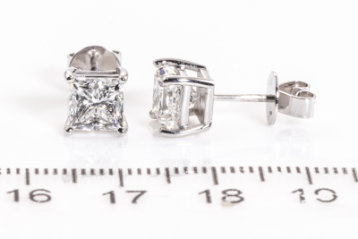 3.01ct Diamond Stud Earrings GIA D-E SI1 - 7