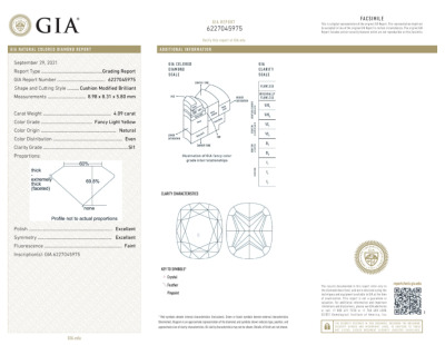 4.09ct Fancy Light Yellow Diamond Ring GIA SI1 - 4