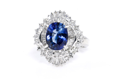 2.52ct Sapphire and Diamond Ring