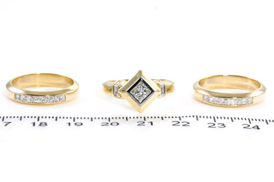 Three Diamond Ring Set - 2