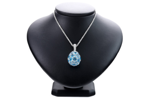 Topaz and Diamond Pendant/enhancer