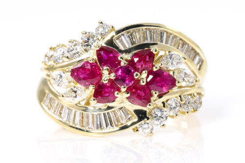 1.31ct Ruby and Diamond Ring