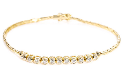 Diamond Bracelet 18ct Yellow Gold 0.65ct
