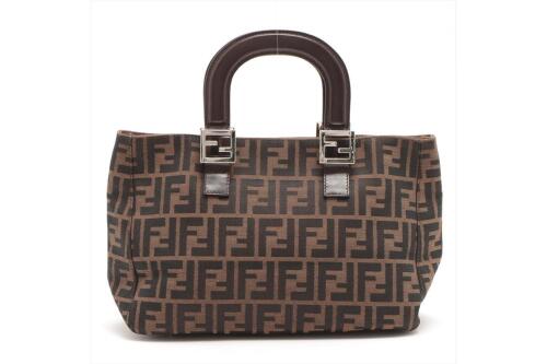 Sold at Auction: AUTHENTIC FENDI ZUCCA CANVAS SHOULDER BAG