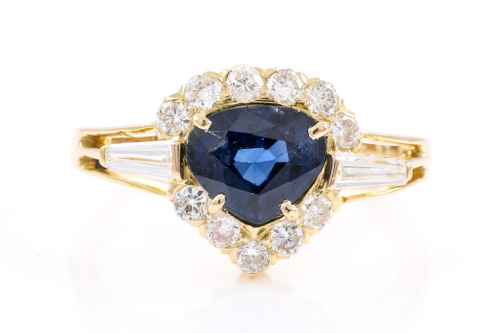 1.35ct Sapphire and Diamond Ring