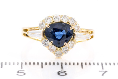 1.35ct Sapphire and Diamond Ring - 2