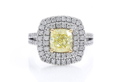 1.90ct Fancy Yellow Diamond Ring GIA SI2