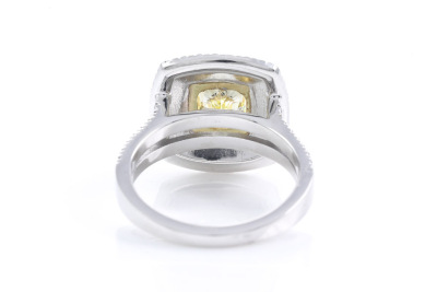 1.90ct Fancy Yellow Diamond Ring GIA SI2 - 6
