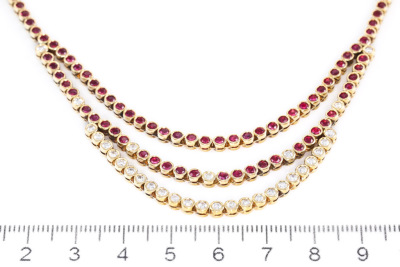 5.30ct Ruby and Diamond Necklace - 3