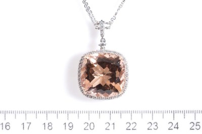 28.58ct Morganite and Diamond Pendant - 4