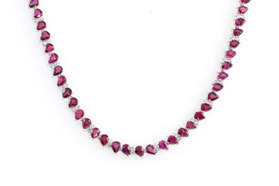26.72ct Ruby & Diamond Necklace - 2