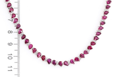 26.72ct Ruby & Diamond Necklace - 5