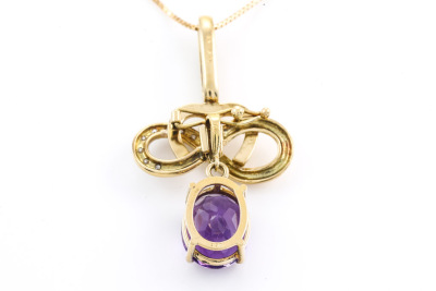 3.90ct Amethyst and Diamond Pendant - 2