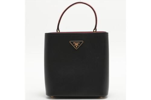 Sold at Auction: Prada Saffiano Cuir Panier Medium Bucket Bag